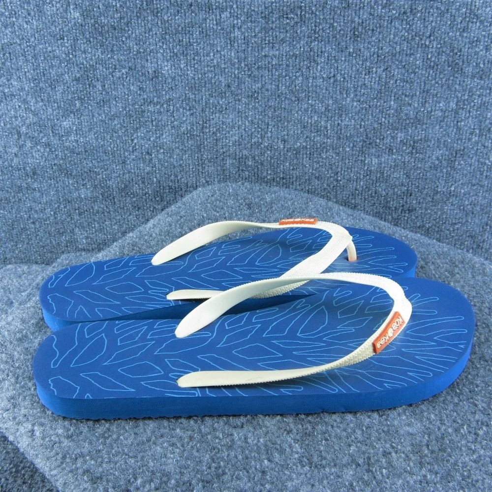 Koa kea  Men Flip Flop Sandals‎ White Synthetic Slip On Size 11.5 Medium